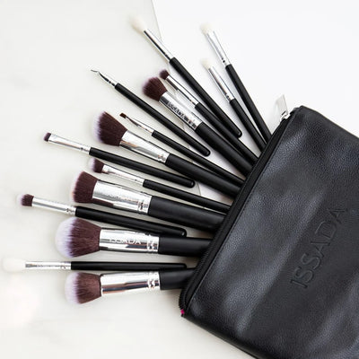 ISSADA 15 Pieces Professional Vegan Brush Set