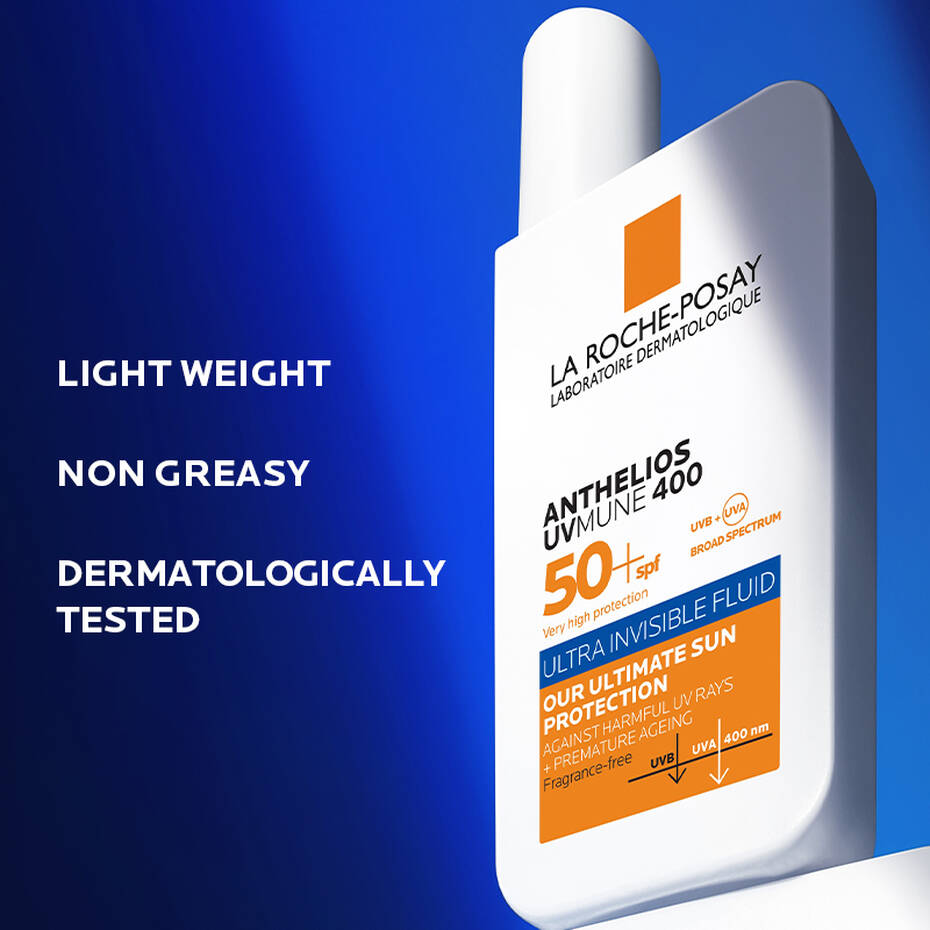 La Roche-Posay Anthelios UVMune 400 Ultra Invisible Fluid Facial Sunscreen SPF 50+