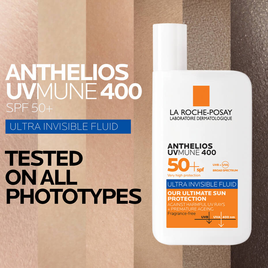 La Roche-Posay Anthelios UVMune 400 Ultra Invisible Fluid Facial Sunscreen SPF 50+