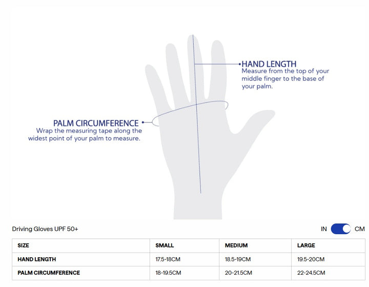 Solbari Mens Driving Gloves UPF 50+