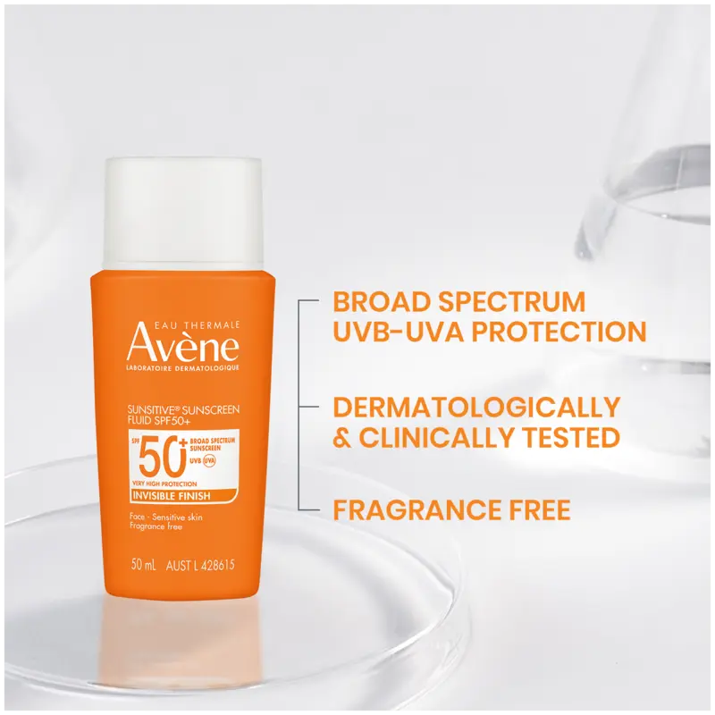 Avène Sunsitive® Oil Control Sunscreen Fluid SPF50+