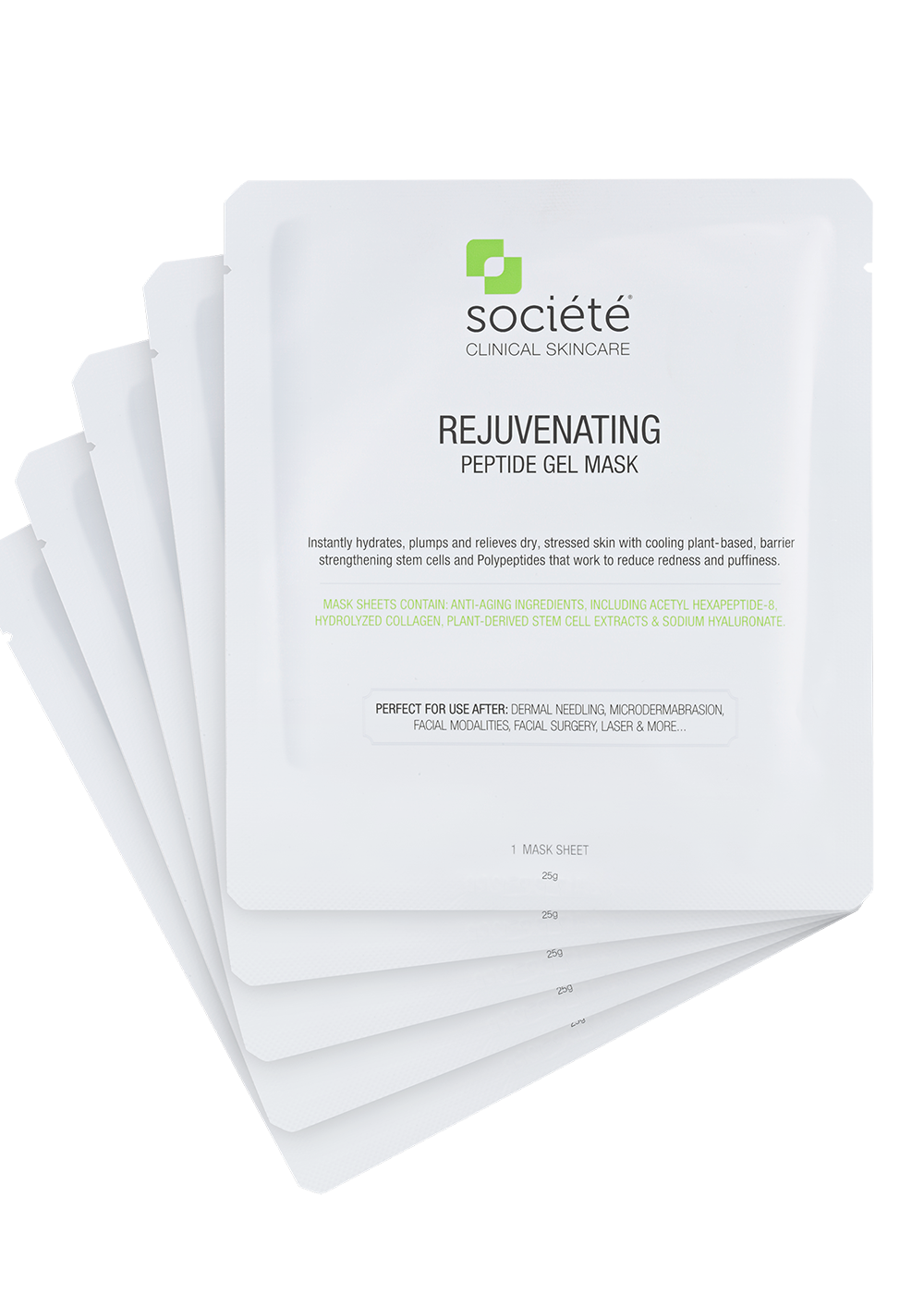 Société Rejuvenating Peptide Gel Mask 5 Pack